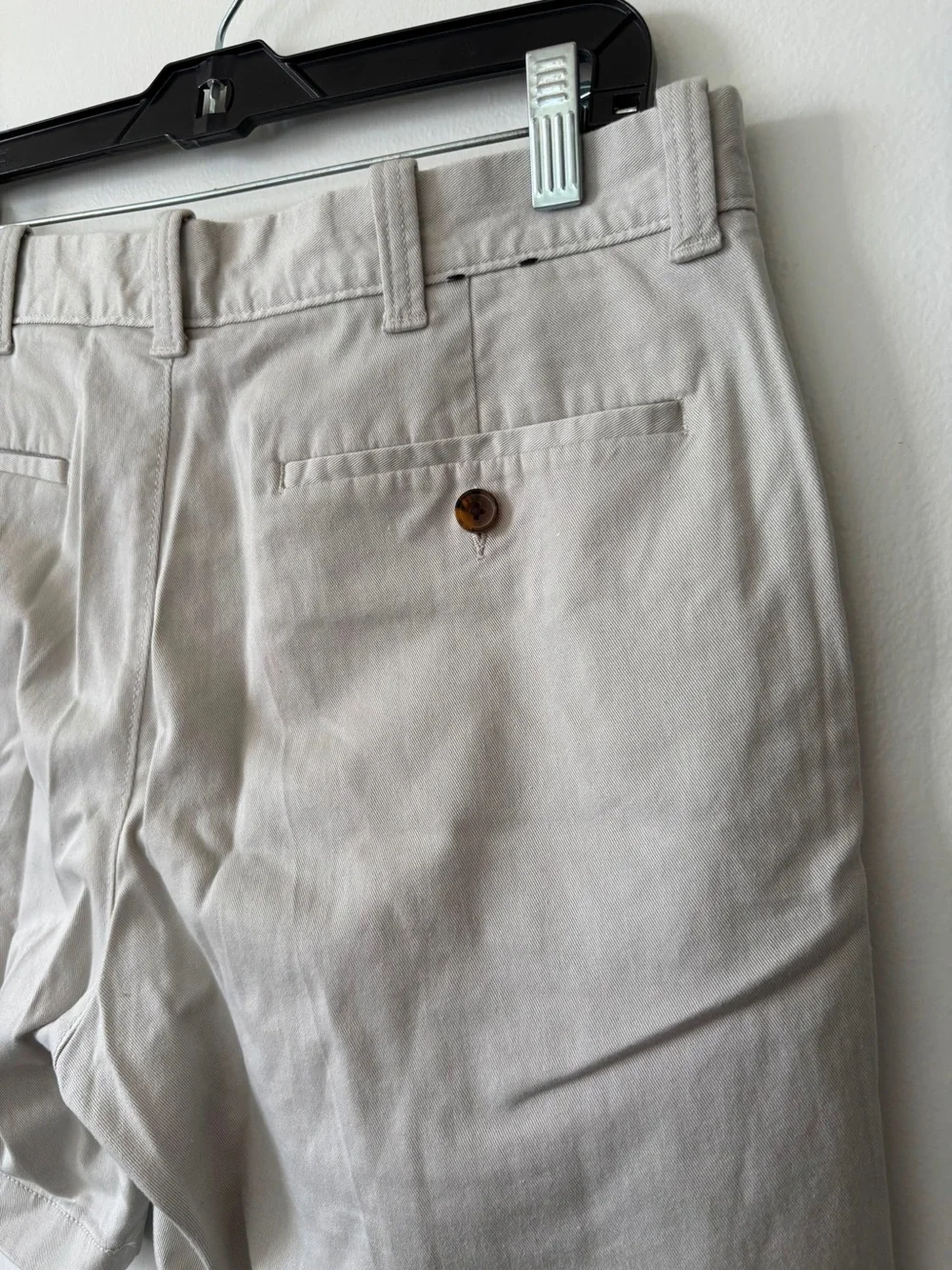 J. Crew Men's Beige Flat-Front Chino Shorts
